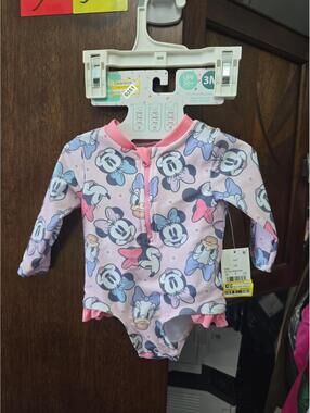 3m brand new disney baby swimsuit with rash guard.Item 351